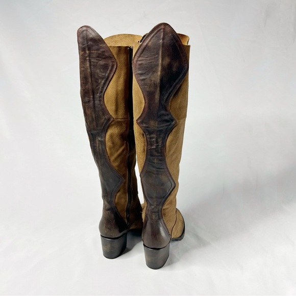 Freebird by Steven Fuego Genuine Suede Tall Over the Knee Heeled Boots Size 10 - Picture 7 of 9